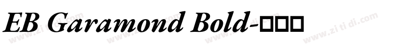 EB Garamond Bold字体转换